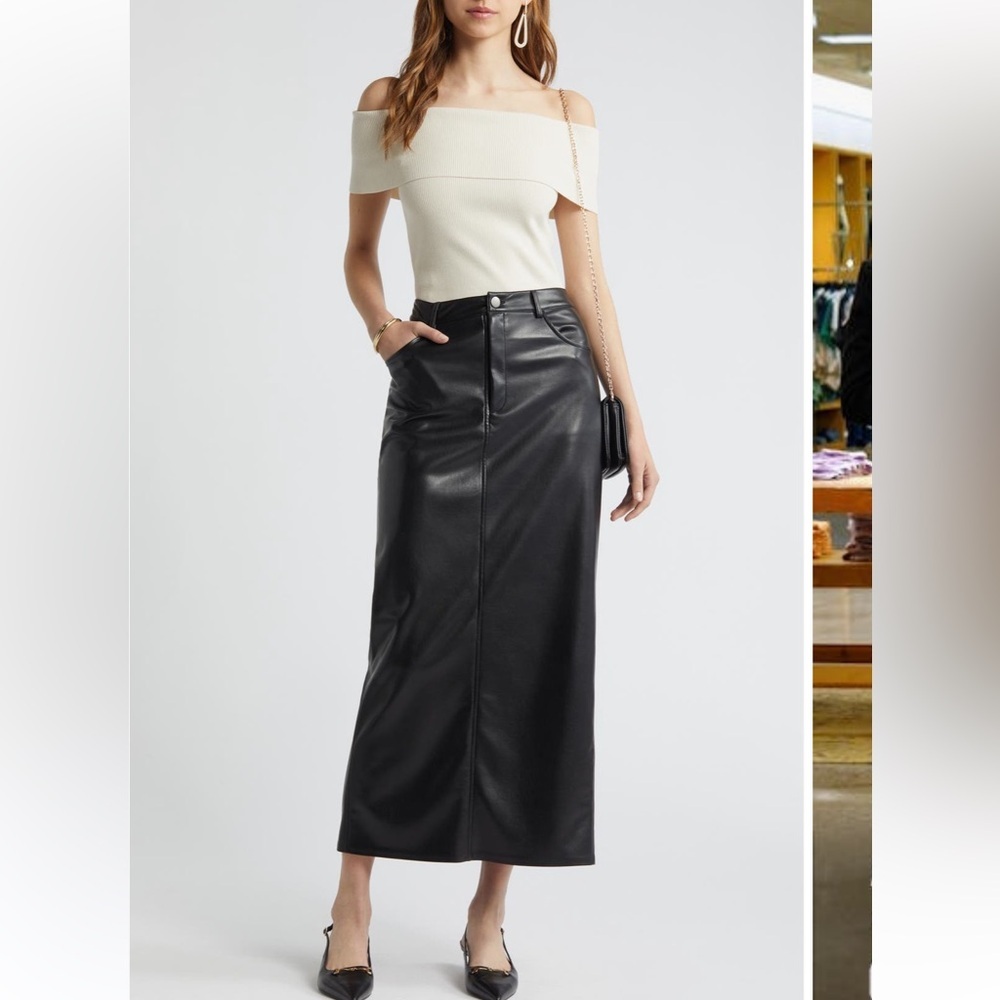 Open Edit
Faux Leather Maxi Skirt